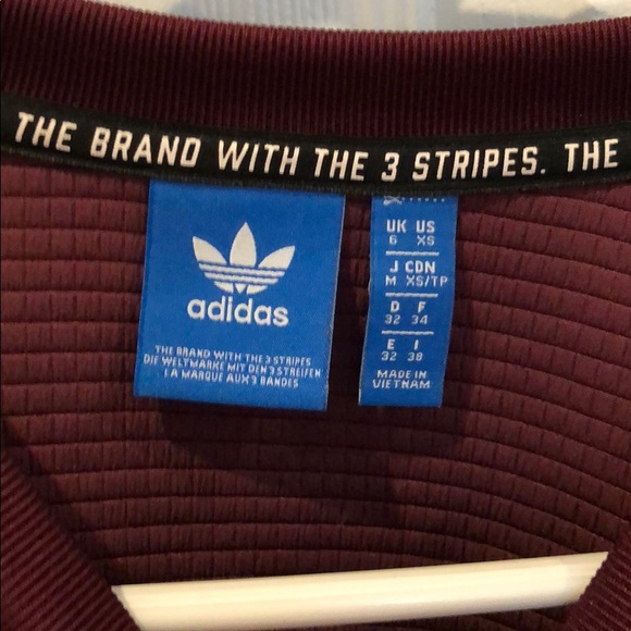 Maroon Adidas Crewneck Sweatshirt - Picture 2 of 3